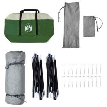 Familienzelt innen Grün 520 x 520 x 190 cm