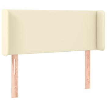 LED Kopfteil Creme 83x16x78/88 cm Kunstleder