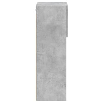 TV-Schränke mit LED-Leuchten 2 Stk. Betongrau 30,5x30x90 cm