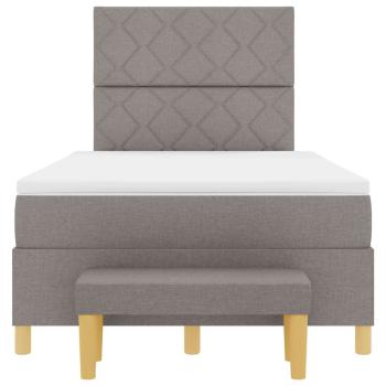 Boxspringbett mit Matratze Taupe 120 x 200 cm Stoff