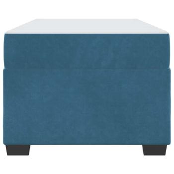 Bettgestell mit Matratze Dunkelblau 90 x 190 cm Samt