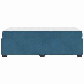 Bettgestell mit Matratze Dunkelblau 90 x 190 cm Samt