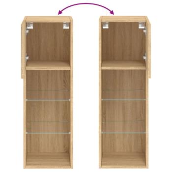 TV-Schrank mit LED-Leuchten Sonoma-Eiche 30,5x30x90 cm