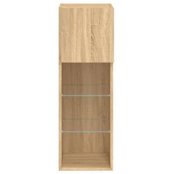 TV-Schrank mit LED-Leuchten Sonoma-Eiche 30,5x30x90 cm