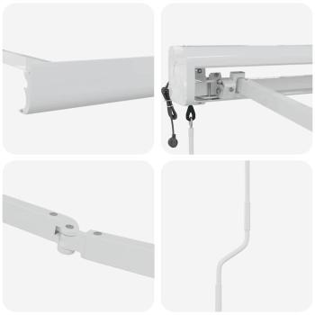 Markise Weiß 3,5 x 2,5 m Metall