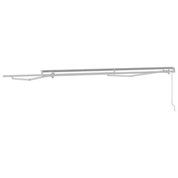 Markise Manuell Weiß 3,5 x 2,5 m Metall