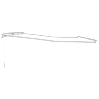 Markise Manuell Weiß 6 x 3 m Metall