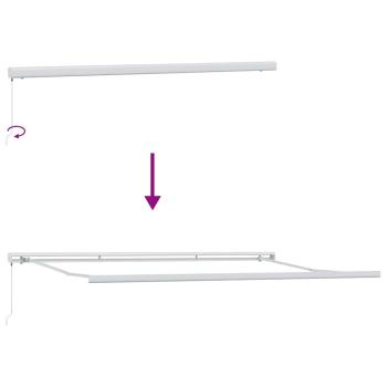 Markise Weiß 5 x 3 m Metall