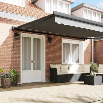 Markise Anthrazit 5 x 3 m Metall