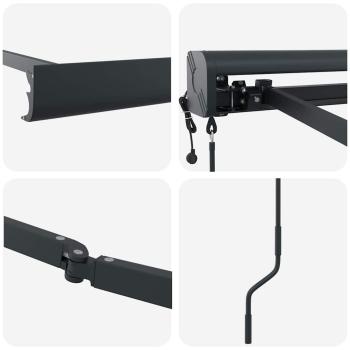 Markise Anthrazit 5 x 3 m Metall