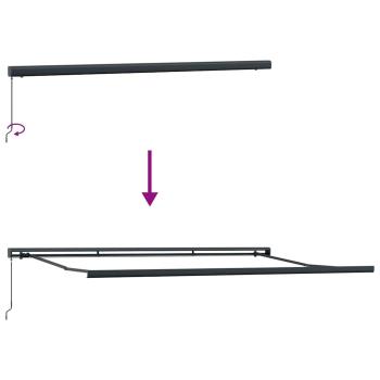 Markise Anthrazit 4,5 × 3 m Metall