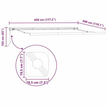 Markise Anthrazit 4,5 × 3 m Metall