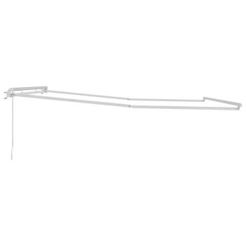 Markise Manuell Weiß 4 × 3,5 m Metall