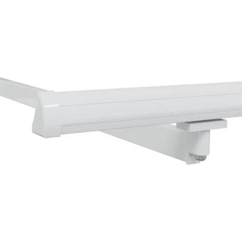 Markise Manuell Weiß 4,5 × 3,5 m Metall