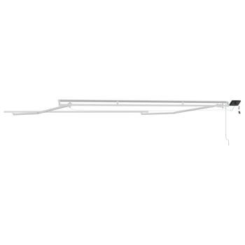 Markise mit Manuell Weiß 5 × 3,5 m Metall