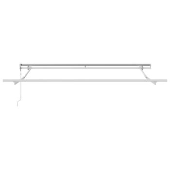 Markise Manuell Weiß 3,5 x 2,5 m Metall