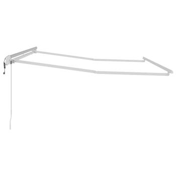 Markise Manuell Weiß 3,5 x 2,5 m Metall