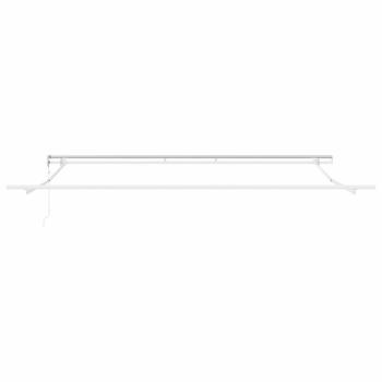 Markise Manuell Weiß 4 × 3,5 m Metall