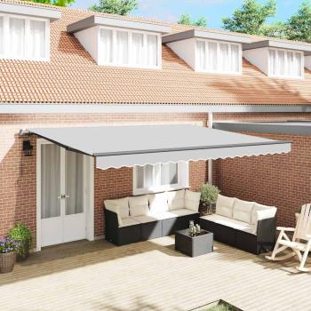 ARDEBO.de - Markise Manuell Anthrazit 4 × 3 m Metall