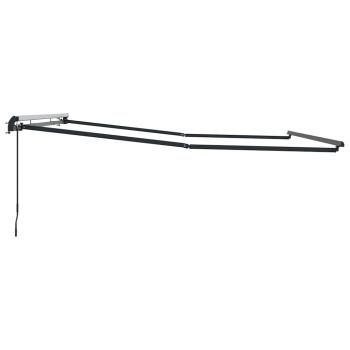 Markise Manuell Anthrazit 4 × 3 m Metall