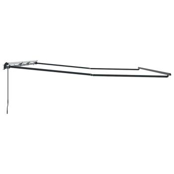 Markise Manuell Anthrazit 6 × 3,5 m Metall