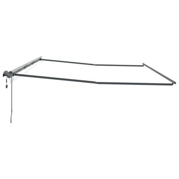 Markise mit Manuell Anthrazit 6 x 3 m Metall