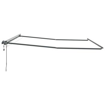 Markise mit Manuell Anthrazit 4 × 3,5 m Metall