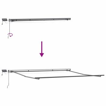 Markise mit Manuell Anthrazit 4,5 × 3,5 m Metall