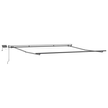 Markise mit Manuell Anthrazit 5 × 3,5 m Metall