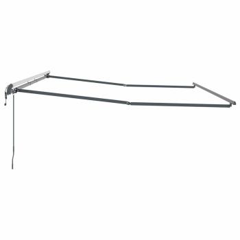 Markise Manuell Anthrazit 4 × 3 m Metall