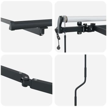 Markise Manuell Anthrazit 4 × 3 m Metall