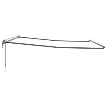 Markise Manuell Anthrazit 5 × 3,5 m Metall