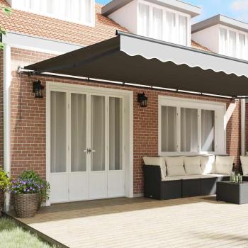 Markise Anthrazit 6 × 3,5 m Metall
