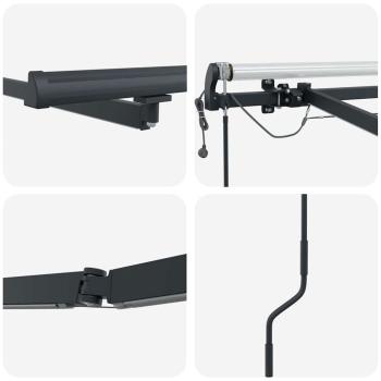 Markise mit Anthrazit 4 × 3 m Metall