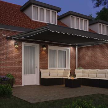 Markise mit Anthrazit 4 × 3,5 m Metall