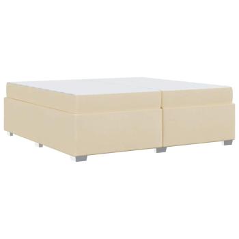 Bettgestell Creme 200 x 200 cm Stoff