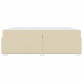 Bettgestell Creme 200 x 200 cm Stoff