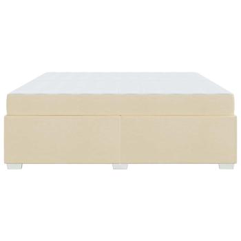 Bettgestell Creme 200 x 200 cm Stoff