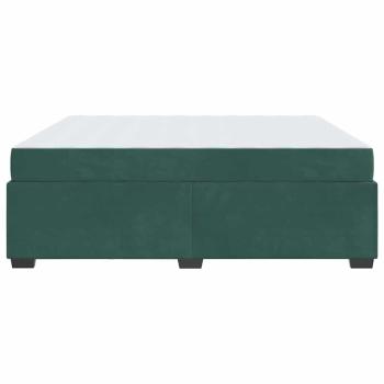Bettgestell mit Matratze Dunkelgrün 180 x 200 cm Samt