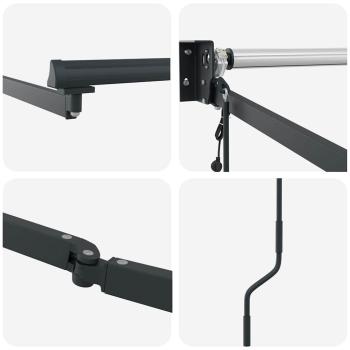 Markise Anthrazit 3 x 2,5 m Metall