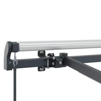 Markise mit Manuell Anthrazit 3,5 x 2,5 m Metall