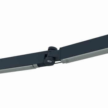 Markise mit Manuell Anthrazit 3,5 x 2,5 m Metall