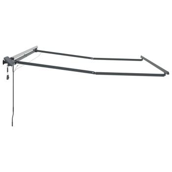 Markise mit Manuell Anthrazit 3,5 x 2,5 m Metall