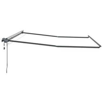 Markise mit Manuell Anthrazit 4.5 x 2.5 m Metall