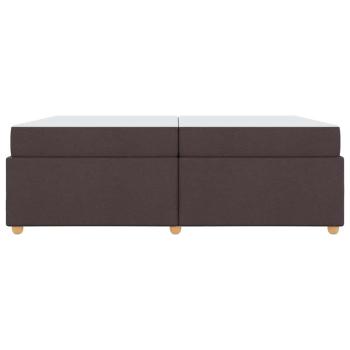 Bettgestell mit Matratze Dunkelbraun 200 x 200 cm Stoff