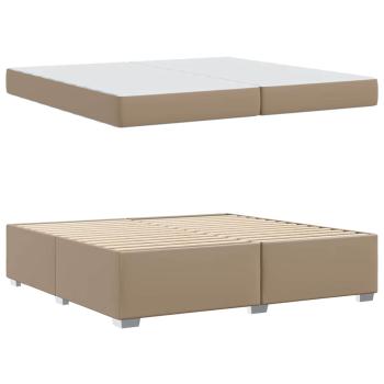 Bettgestell Cappuccino 200 x 200 cm Kunstleder