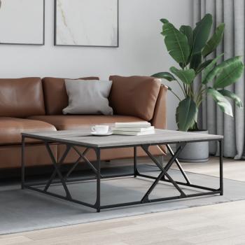 ARDEBO.de - Couchtisch Grau Sonoma 100x100x40 cm Holzwerkstoff