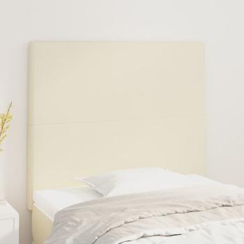 ARDEBO.de - Kopfteile 2 Stk. Creme 100x5x78/88 cm Kunstleder