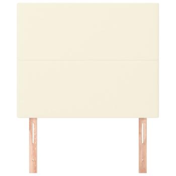 Kopfteile 2 Stk. Creme 100x5x78/88 cm Kunstleder