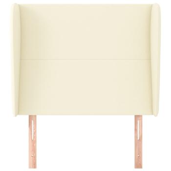 Kopfteil mit Ohren Creme 103x23x118/128 cm Kunstleder